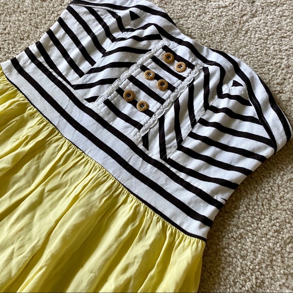 Xhilaration Strapless Black/White Top Yellow Skirt - Picture 2 of 5